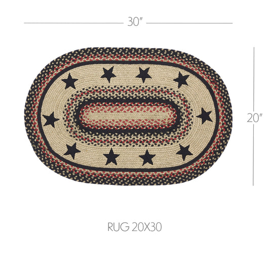 Colonial Star Jute Rug Oval 20x30
