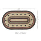 Colonial Star Jute Rug Oval w/ Pad 27x48