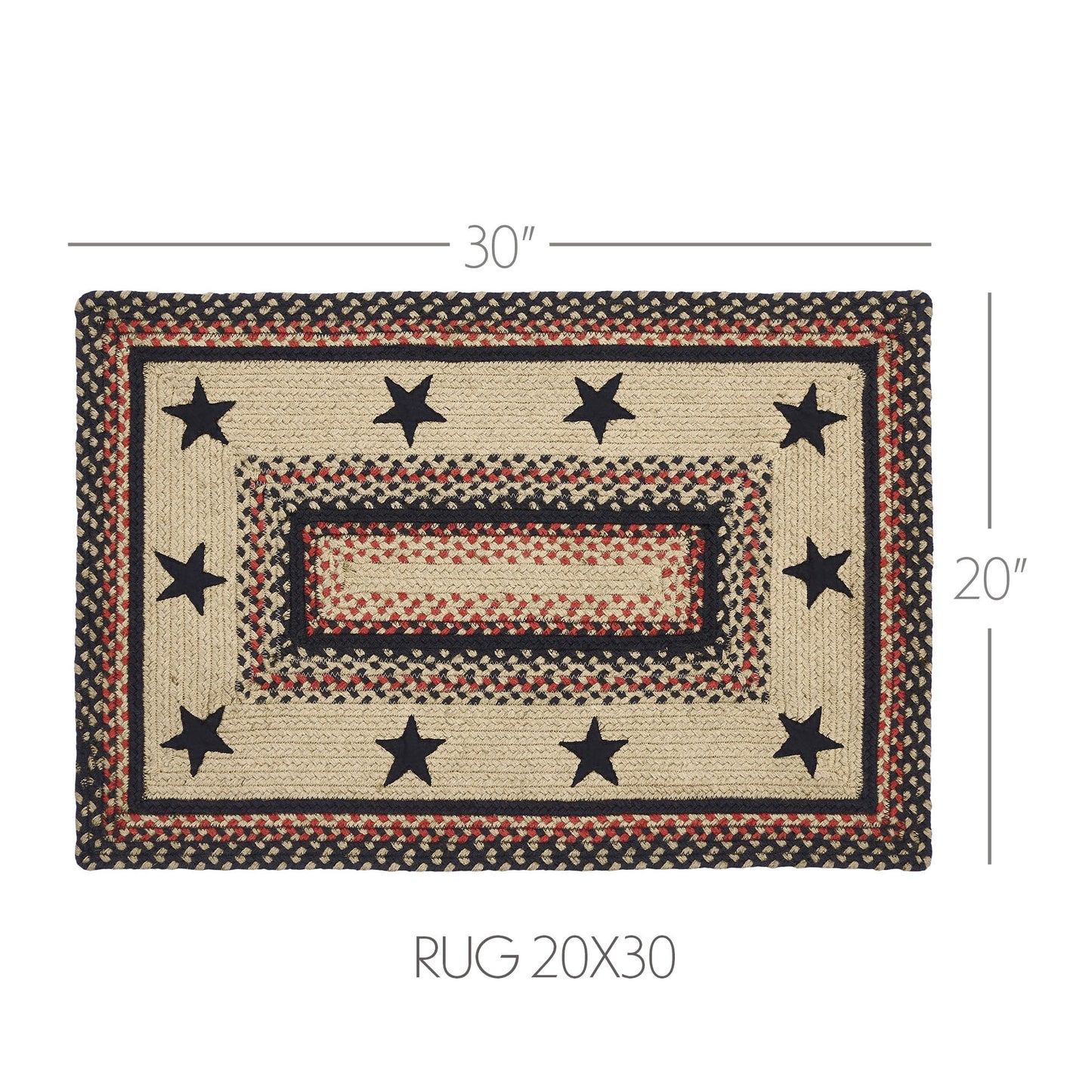 Colonial Star Jute Rug Rect 20x30