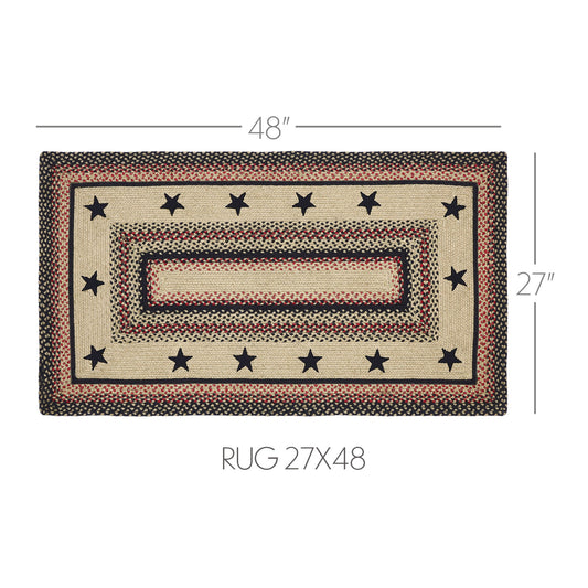 Colonial Star Jute Rug Rect w/ Pad 27x48