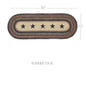 Colonial Star Jute Oval Runner 13x36