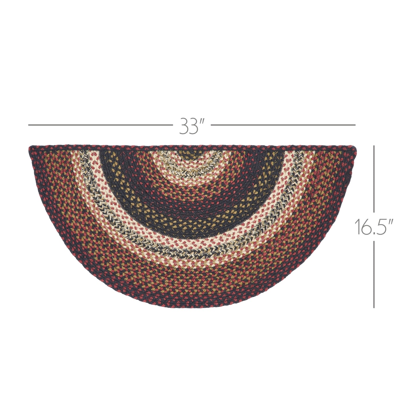 Beckham Jute Rug Half Circle 16.5x33