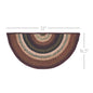 Beckham Jute Rug Half Circle 16.5x33