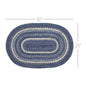 Great Falls Blue Jute Rug Oval 20x30
