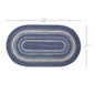 Great Falls Blue Jute Rug Oval w/ Pad 27x48