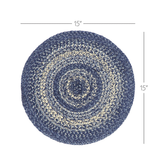 Great Falls Blue Jute Trivet 15