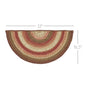 Ginger Spice Jute Rug Half Circle 16.5x33