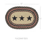 Colonial Star Jute Oval Placemat 10x15