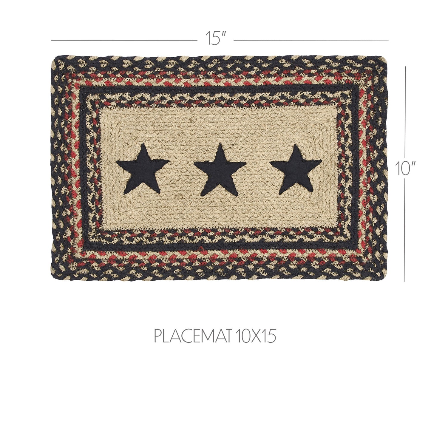 Colonial Star Jute Rect Placemat 10x15