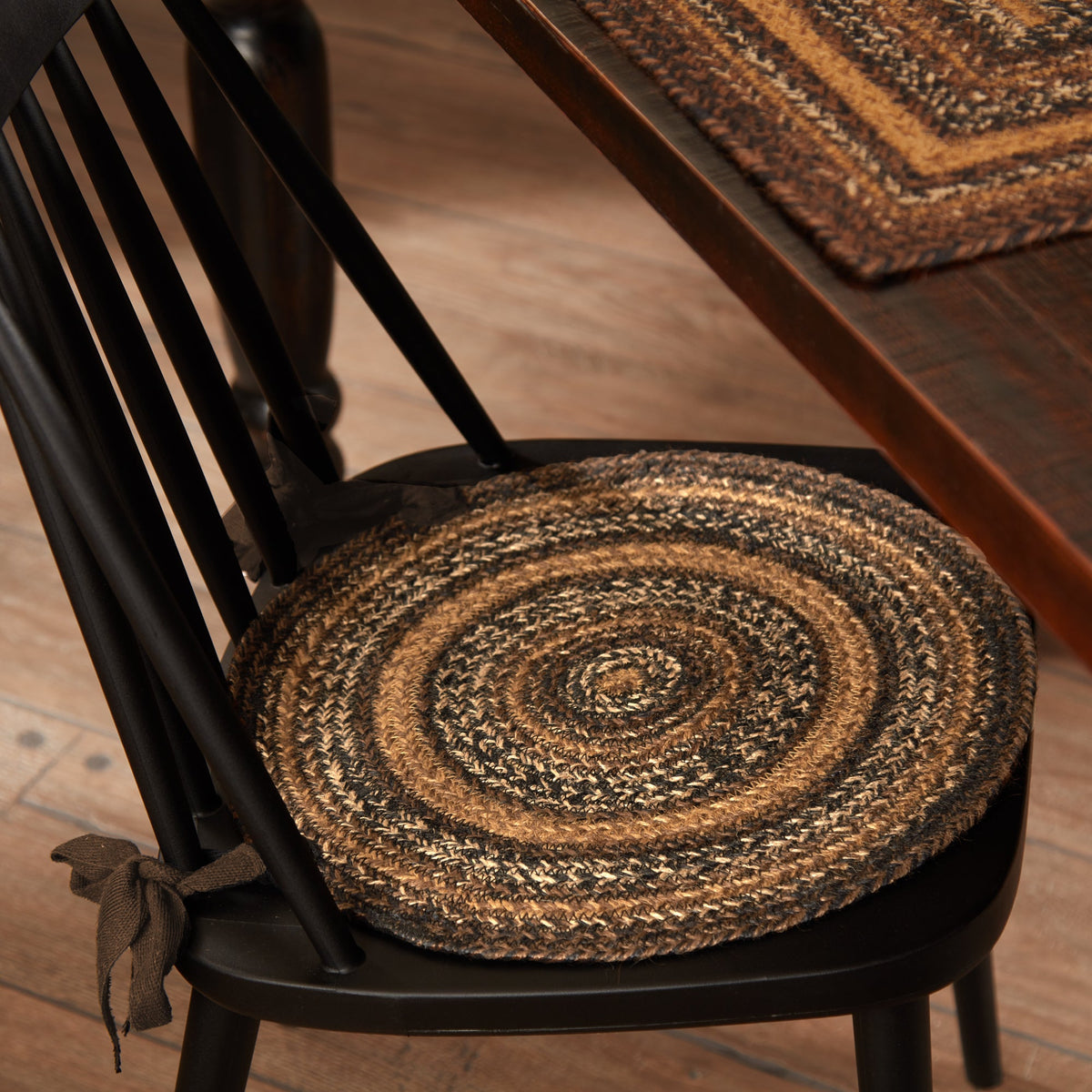 Espresso Jute Chair Pad Diameter