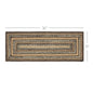 Espresso Jute Rect Runner 13x36