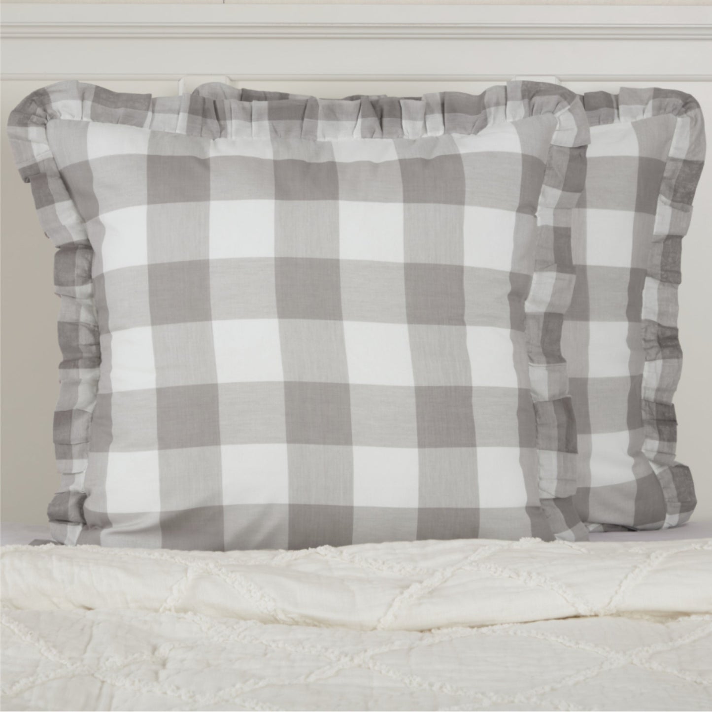 Madison Check Gray Euro Sham
