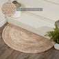 Natural Jute Rug Half Circle 16.5x33