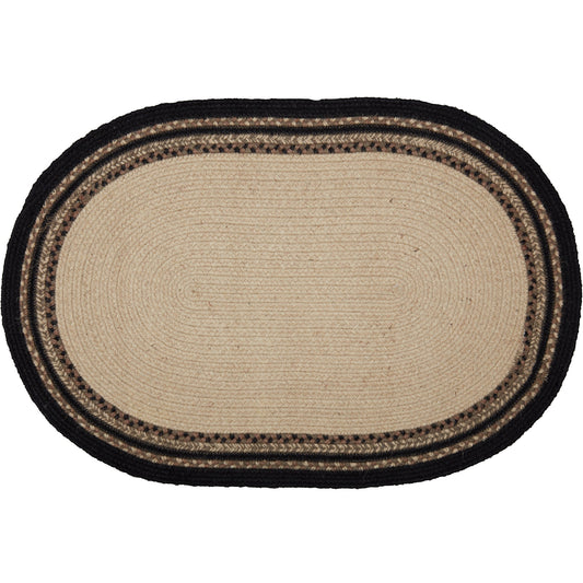 Sawyer Mill Charcoal Cow Jute Rug Oval 20x30