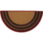 Cumberland Stenciled Moose Jute Rug Half Circle 16.5x33