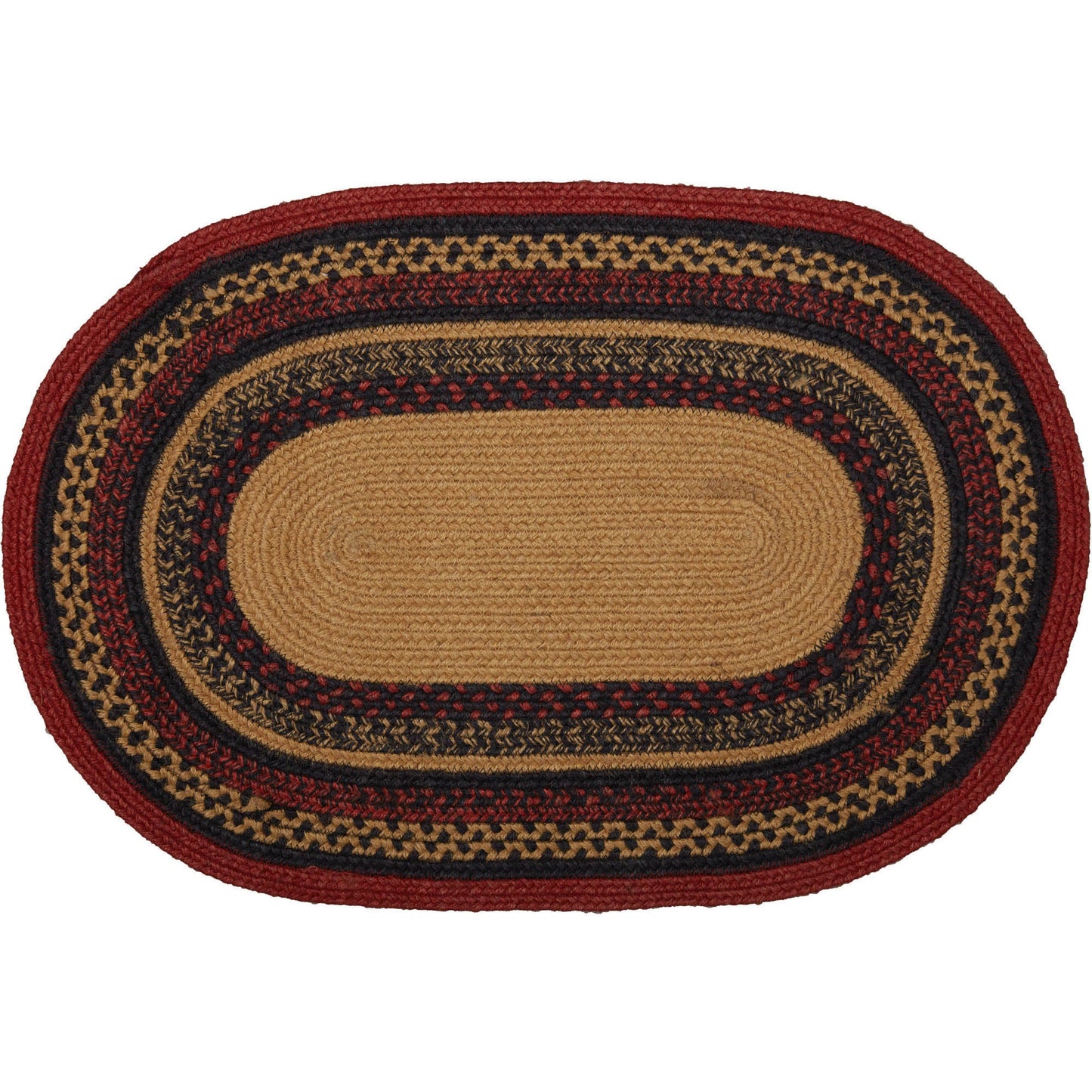 Cumberland Stenciled Moose Jute Rug Oval 20x30
