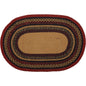 Cumberland Stenciled Moose Jute Rug Oval 20x30