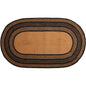 Farmhouse Jute Rug Oval Stencil Stars 20x30