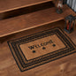 Farmhouse Jute Rug Rect Stencil Stars Welcome 20x30