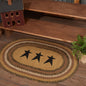 Kettle Grove Jute Rug Oval Stencil Stars 24x36