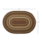 Tea Cabin Jute Rug Oval 24x36