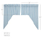Annie Buffalo Blue Check Swag Set of 2 36x36x16
