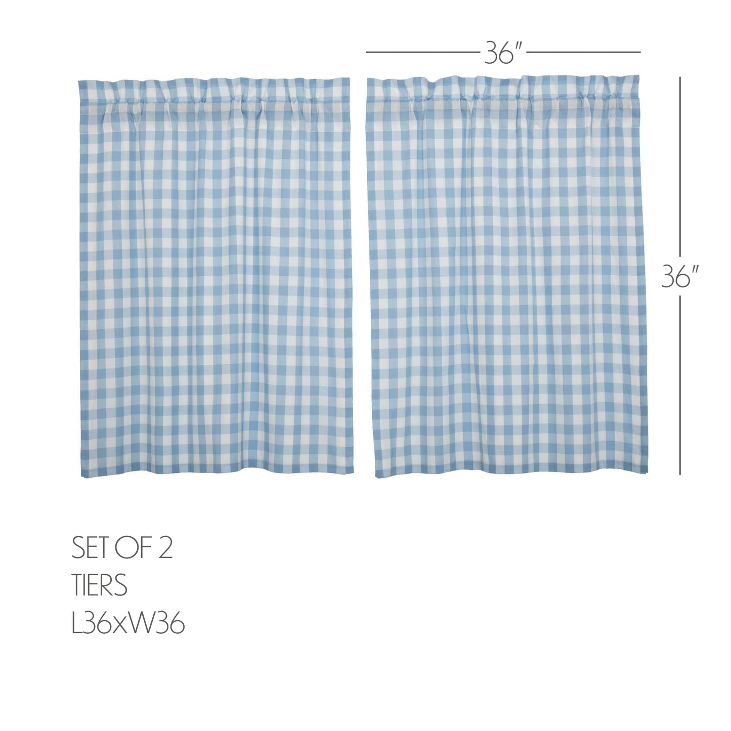 Annie Buffalo Blue Check Tier Set of 2 L36xW36