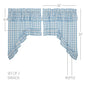 Annie Buffalo Blue Check Ruffled Swag Set of 2 36x36x16