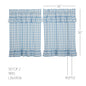 Annie Buffalo Blue Check Ruffled Tier Set of 2 L36xW36
