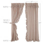 Annie Buffalo Portabella Check Ruffled Panel Set of 2 84x40