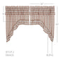 Annie Buffalo Portabella Check Ruffled Swag Set of 2 36x36x16