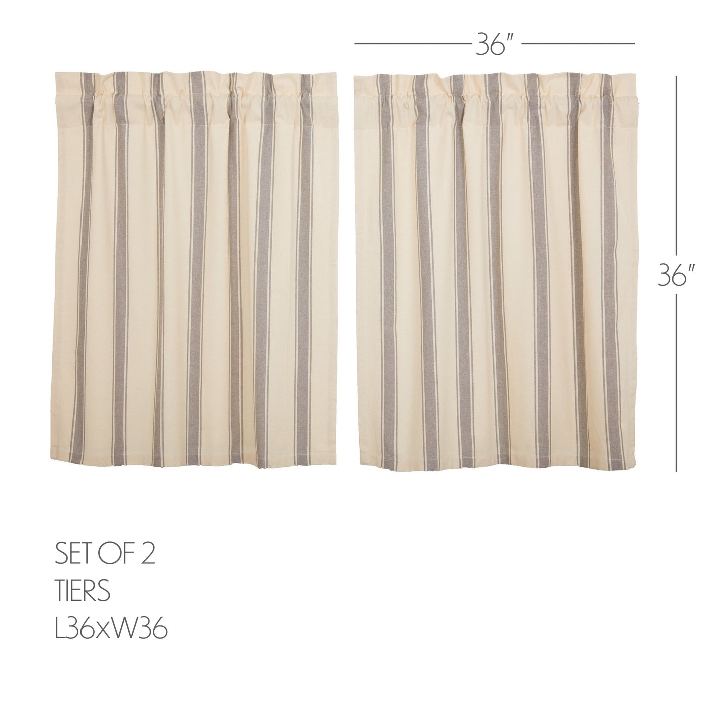 Grace Grain Sack Stripe Tier Set of 2 L36xW36