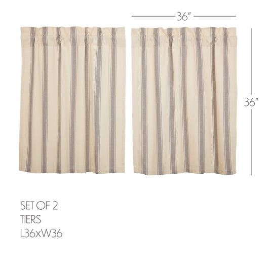 Grace Grain Sack Stripe Tier Set of 2 L36xW36