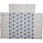 Annie Blue Floral Ruffled King Coverlet 80x76+27