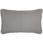 Burlap Dove Grey King Sham w/ Fringed Ruffle 21x37