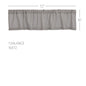 Burlap Dove Grey Valance 16x72