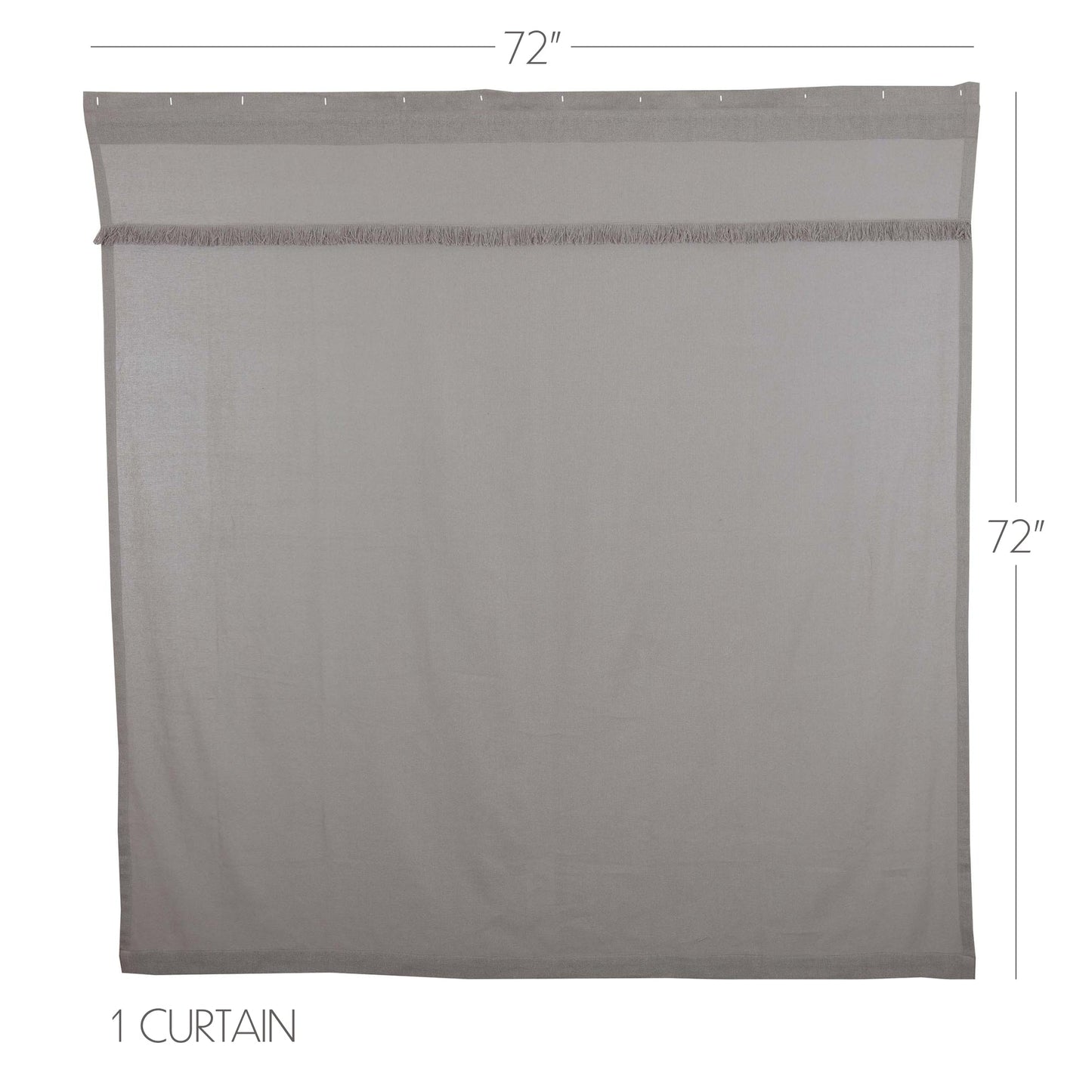 Burlap Dove Grey Shower Curtain 72x72