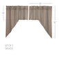 Grain Sack Blue Swag Set of 2 36x36x16