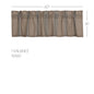 Grain Sack Blue Valance 16x60