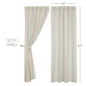 Grain Sack Aqua Panel Set of 2 84x40