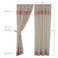 Kaila Ticking Blue Ruffled Panel Set of 2 84x40