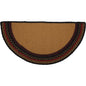 Cumberland Stenciled Moose Jute Rug Half Circle Welcome to the Cabin 16.5x33