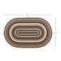 Sawyer Mill Charcoal Creme Jute Rug Oval w/ Pad 60x96