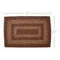 Burgundy Tan Jute Rug Rect 20x30