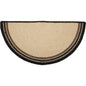 Sawyer Mill Charcoal Pig Jute Rug Half Circle 16.5x33