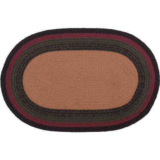 Wyatt Stenciled Bear Jute Rug Oval 20x30