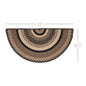 Sawyer Mill Charcoal Creme Jute Rug Half Circle 16.5x33