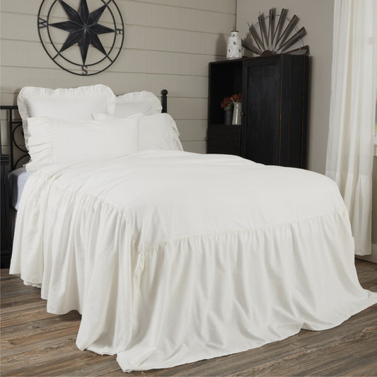 Elizabeth Ruffled California King Bedspread 84Lx72W+27