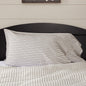 Timeless Ticking Gray Ruffled Standard Sham Set of 2 27Lx21W+8