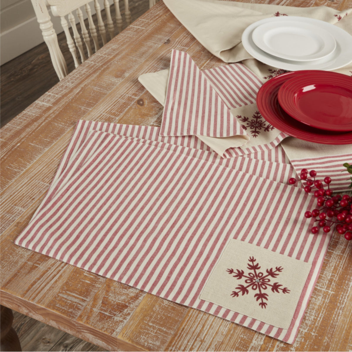 Market Place Natural Snowflake Placemat Set of 4